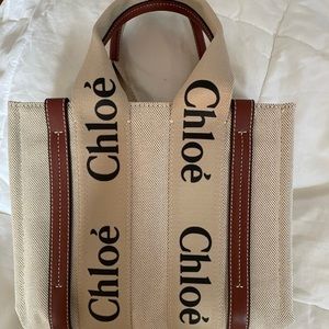 Authentic Chloe mini woody tote